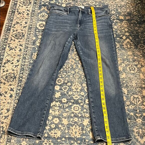 Frame Denim Le High Straight Blue Distressed Jeans Modern - Picture 9 of 11